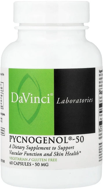 다빈치 래버러토리스 피크노제놀 피크놀제놀 50 50mg 60캡슐 DaVinci Laboratories Pycnogenol 60 Capsules, 1개, 60정 - 쿠팡