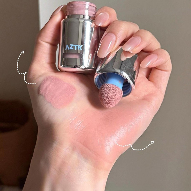AZTK 리퀴드 블러셔 촉촉한 물광 과즙 볼터치 스틱, JC04 무화과 커피, 1개, 5ml