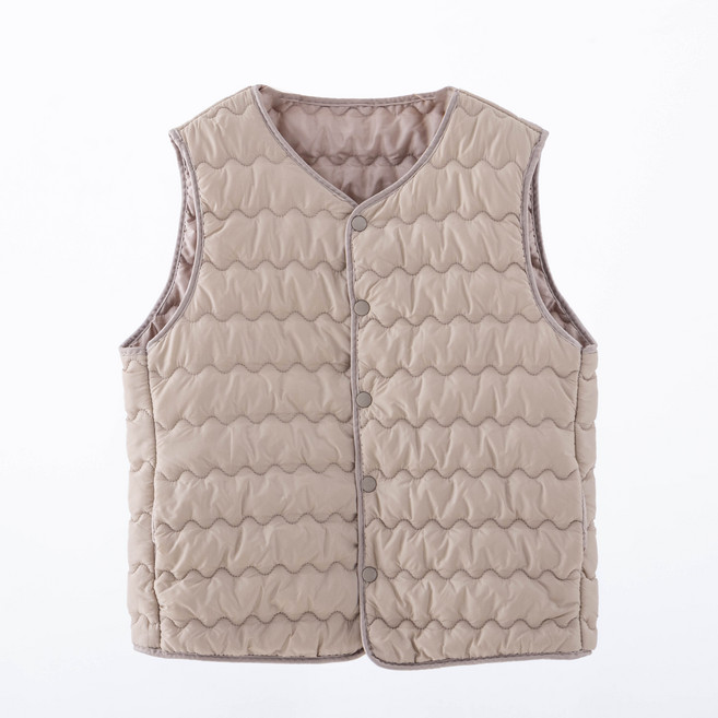 류보브 초경량 여성용 겨울조끼 보온 안감 베스트