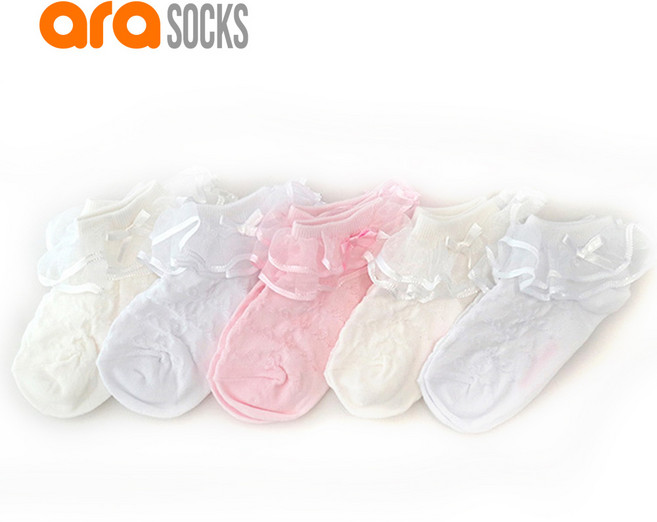 아라삭스 아동양말 쉬폰레스 커즈(5켤레)