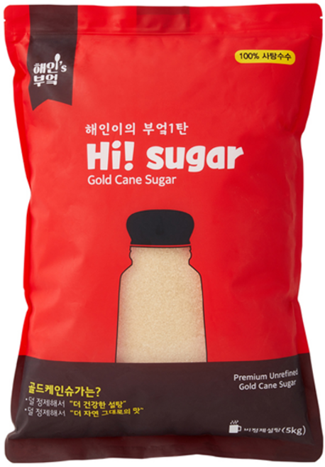 과일청 비정제 원당 사탕수수 설탕 5kg - 10kg / 지퍼백포장, 1개