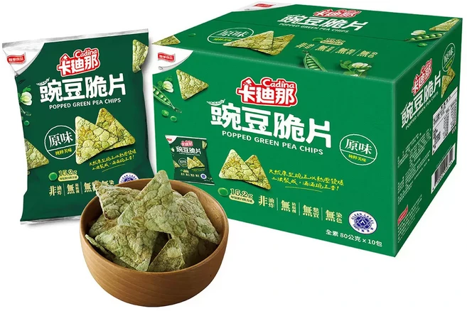 卡迪那 豌豆脆片 原味, 80g, 10個