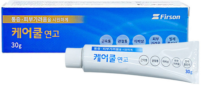 퍼슨 케어쿨 연고 30g 통증 근육통 관절통 타박상 가려움 1개
