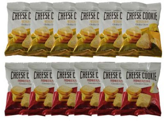 체다 까망베르 치즈쿠키 60g 12개 고급