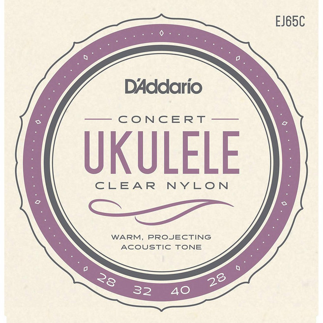 D'addario EJ65C 音樂會烏克麗麗透明尼龍弦, 1個