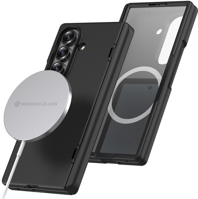 갤럭시 Z폴드 / Z플립 히든 맥세이프 힌지보호 풀커버 케이스 + 강화유리 보호필름