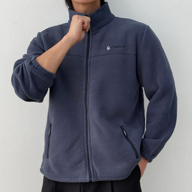 코엑티 남성 가을 겨울 캐주얼 후리스 폴라 플리스 자켓