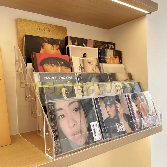 小卡展示架 3層CD架 亞克力 階梯式收納架, 1個, 7層CD架【升級款丨卡扣式簡易,小紅薯爆款/8818CD收納架