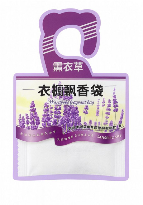 衣櫥衣櫃香氛袋 掛式香囊 防蟲防霉防潮 檸檬/玫瑰/薰衣草 清新持久芳香, 1個, 薰衣草