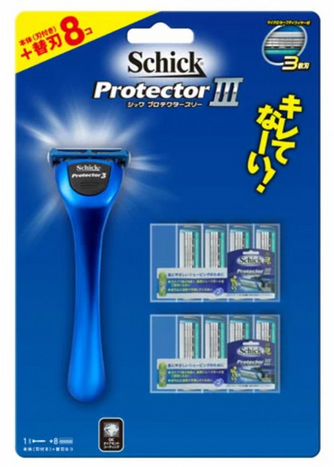 Schick舒適牌 捍將3刮鬍刀 (刀把1入 刀片9入), 1個