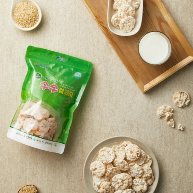 [아기과자] 바삭바삭 수수쌀과자(50g ) 5봉구매시 5봉더, 50g, 1개