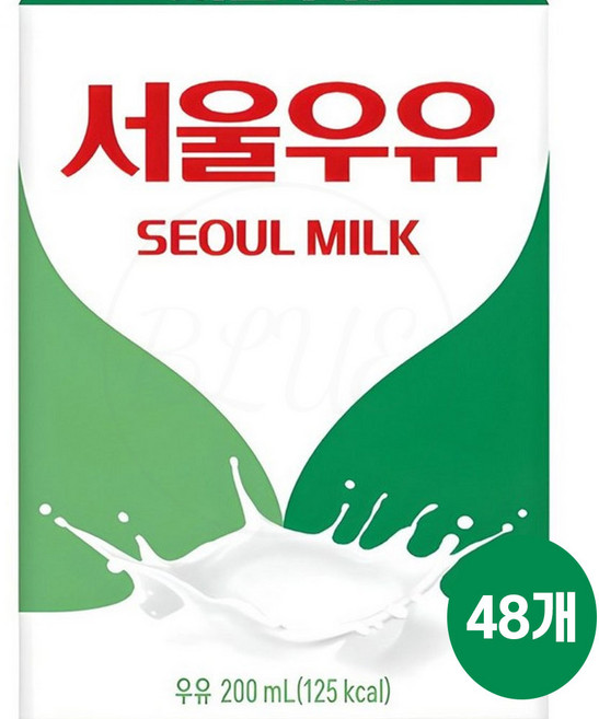 서울우유 멸균 흰우유, 200ml, 48개