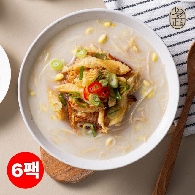 소노정 인제 맛집 황태해장국 한우사골 황태국 (냉동), 6개, 500g