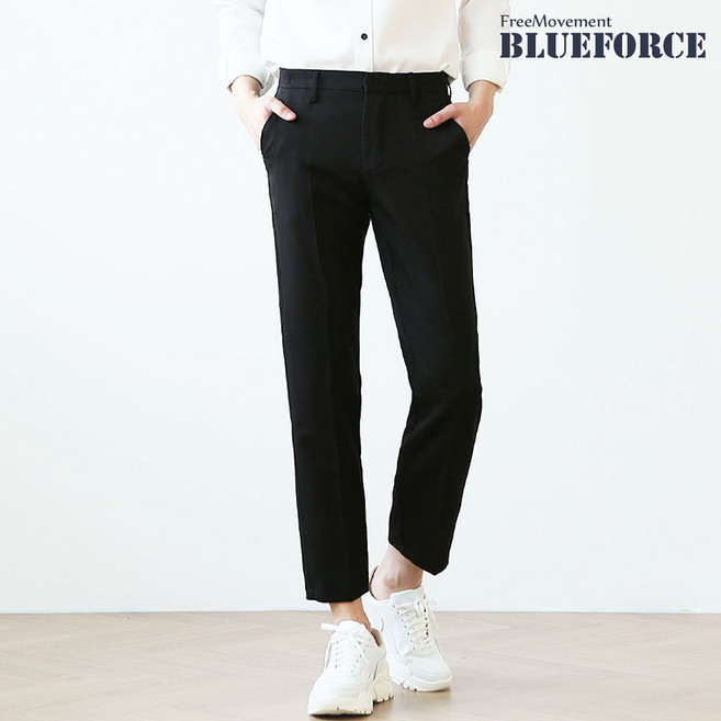 블루포스 남성용 서스비 9부 슬림 스트레이트핏 슬렉스