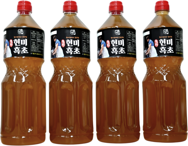 현미흑초 2년숙성 천연 발효 현미 효소 식초 1.8L, 4개