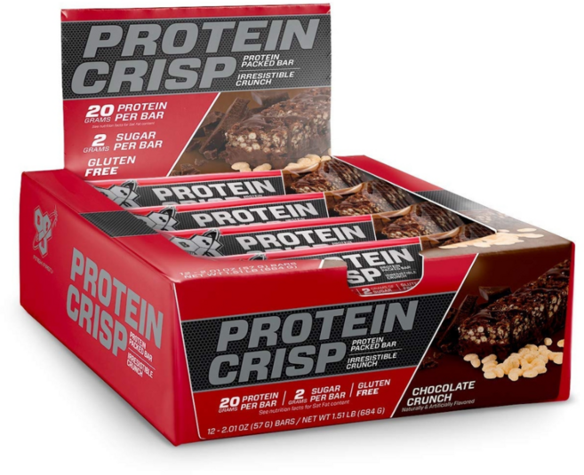 비에스엔 프로틴 크리스프 단백질 바 초콜릿 크런치 12개입, 684g, 2개