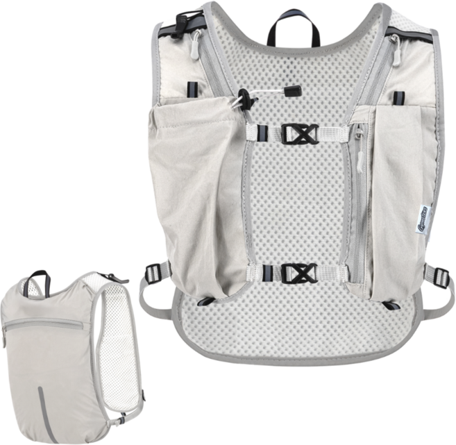 짐스터즈 초경량 러닝 조끼 조깅 등산 마라톤 트레일러닝 아웃도어 가방 백팩 베스트, 화이트그레이 Plus