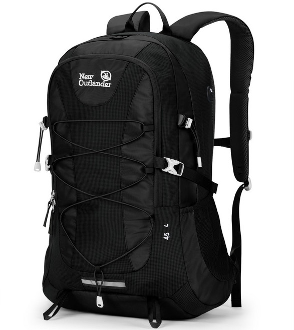 뉴아웃랜더 대용량 경량 볼트 등산배낭 45L, 블랙