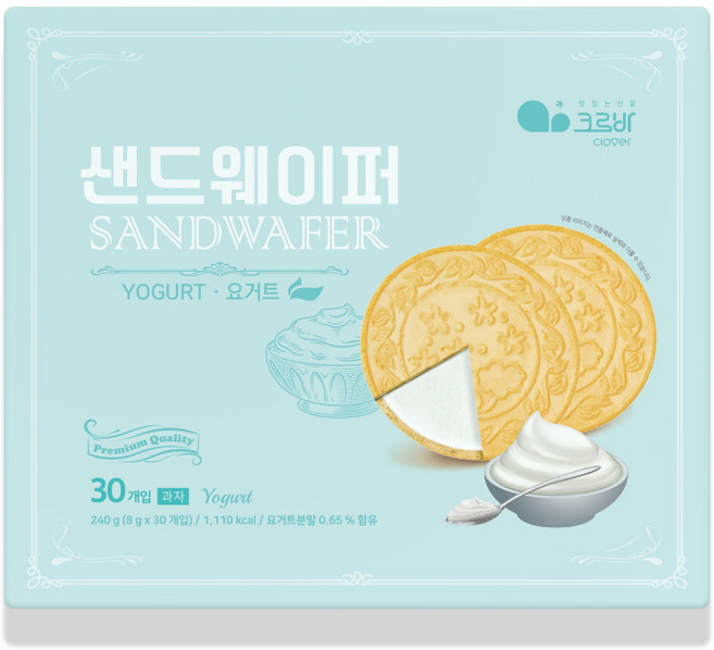 위드쿡 요거트 샌드웨이퍼 30개입(1박스), 1개, 240g