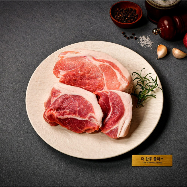 더한우플러스 한돈 무항생제 앞다리살 수육 제육 찌개 1kg, 1개