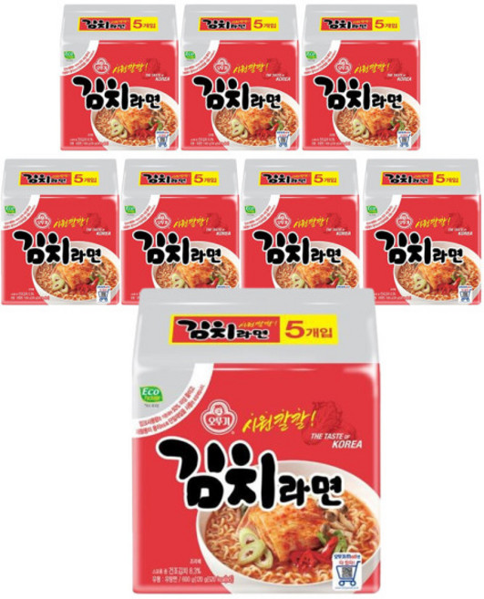오뚜기 김치라면 120g, 1박스