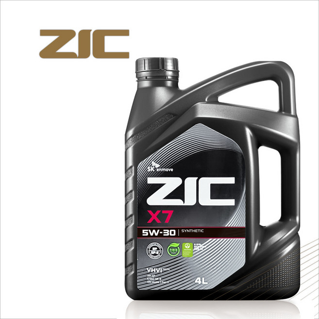 ZIC X7 5W30 SQ 4L 지크 합성유, SK 지크 ZIC X7 SP 5W30 4L 합성 가솔린, 1개, 0w30