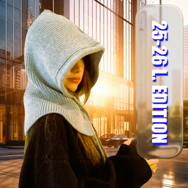 티페레트 고급형 캐시미어 여성 바라클라바 니트 후드넥워머 보온 패션, 03. 어반 그레이, 1개