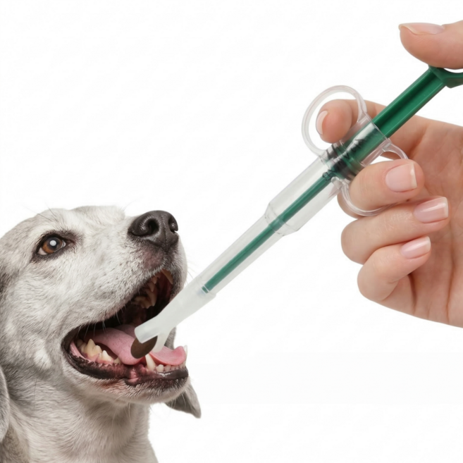 슈프렌 반려동물 알약 물약 주사기형 투약기 강아지 고양이 약먹이기 필건 디스펜서, 3세트, 15ml