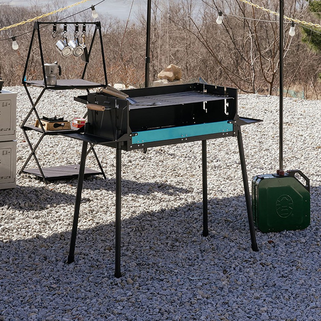 매드캠프 높이조절 바베큐 그릴 화로대 EG-001, 1개