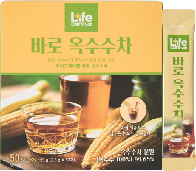 티백없이 찬물에 바로 과립형 바로옥수수차, 1개, 50개입, 2.5g