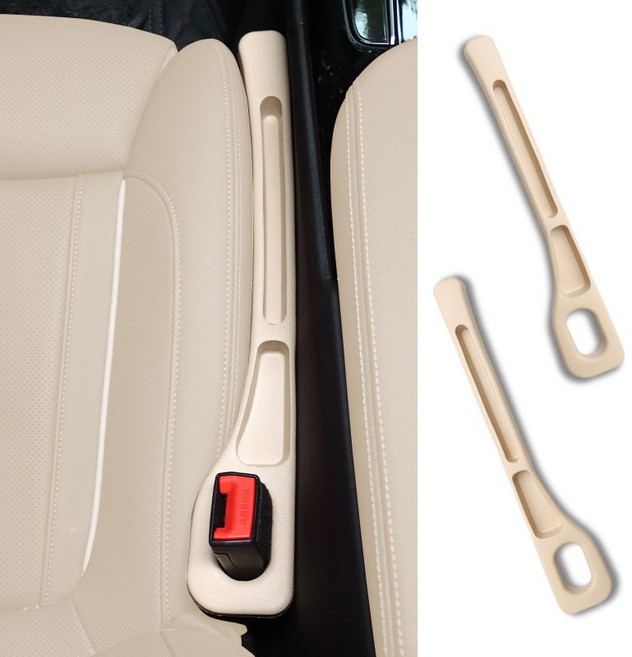 자동차 좌석 갭 플러그 다양한 모델 공통 간격 채우기 저장 기능, 1세트, 베이지색