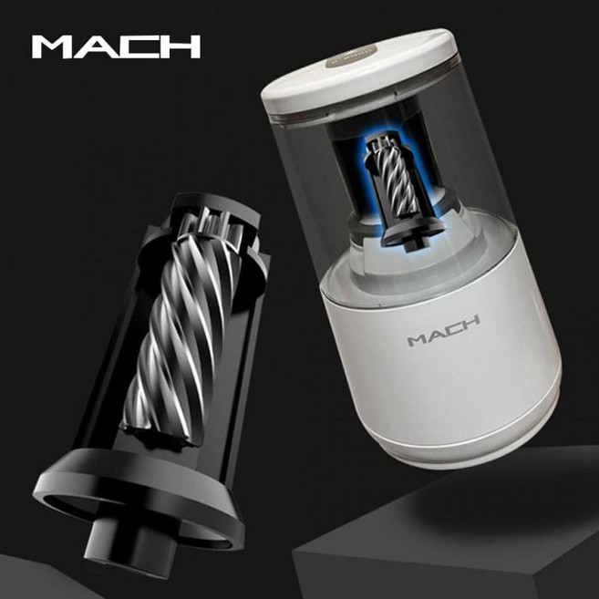 마하 전동 연필깍이 전문가용 자동 연필깍기 USB 건전지, 화이트, 1개