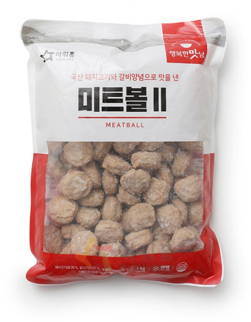 아워홈 행복한맛남 미트볼, 1kg, 1개