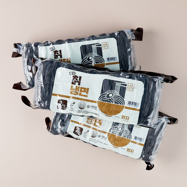 엄지 칡냉면 맛있는 대용량 업소용 냉면사리, 2kg, 6개