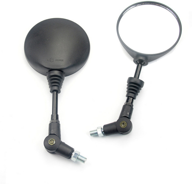 오토바이거울 10MM 접이식백미러 사이드미러 원형백미러 전차종 범용, 1개