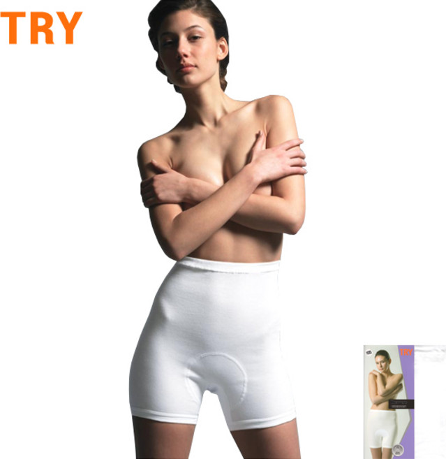 쌍방울 TRY 여성용 즈로즈 No3 순면 흰색 사각팬티 1매입 TWPTEE5