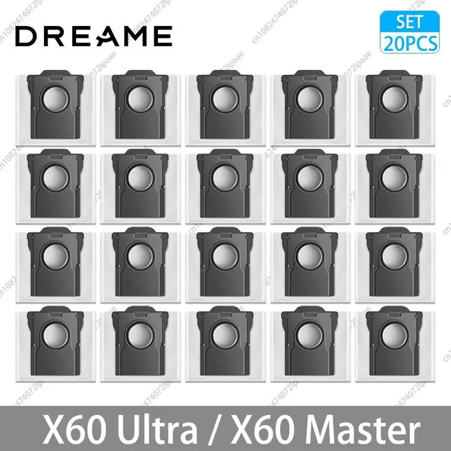 드리미 X60 울트라 마스터 액세서리 메인 사이드 브러쉬 HEPA 필터 천 먼지봉투 진공청소기 교체 부품, 17 20 Dust Bags