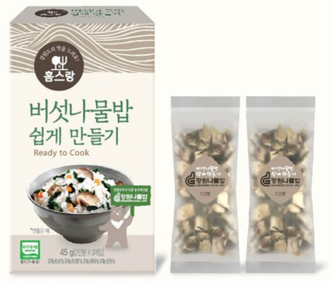 밥지을때 바로넣는 유기농 표고버섯 곤드레 취나물 12인분[15gx6봉], 1개