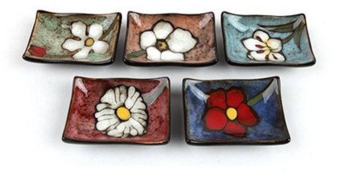 핸드페인팅 소담 직사각 종지 5P 세트, 소담 직사각 종지 5P세트, 1개