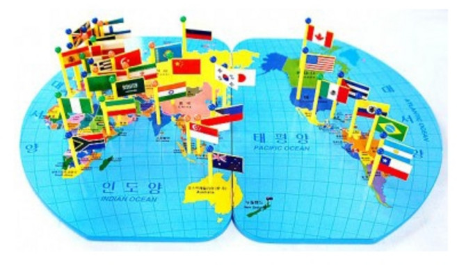 KY I&D 세계지도만국기 블럭 우산외, 선택02.50개국세계지도 만국기, 1개