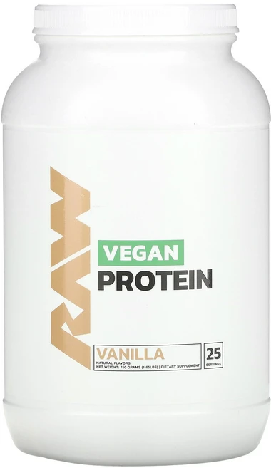 Raw Nutrition 비건 단백질 바닐라 750g(1.65lbs) Nutrition (로 뉴트리션), Raw Nutrition, 비건 단백질, 바닐라, 75, 750g, 1개 - 쿠팡