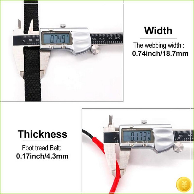 야외 등산 암벽 구조 및 공중 작업을 위한 CAMNAL Foot Ascender 루프, 01 RedBlack, 01 Bla