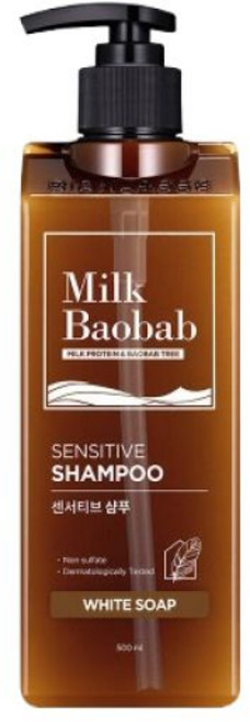 밀크바오밥 센서티브 샴푸 화이트솝, 1개, 500ml