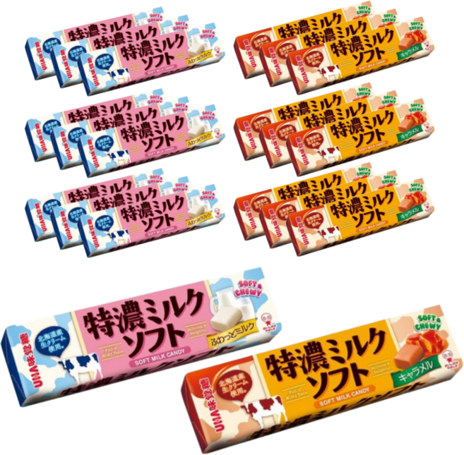 유하미카쿠토 토쿠노 밀크 소프트 캔디 2종 혼합 20p