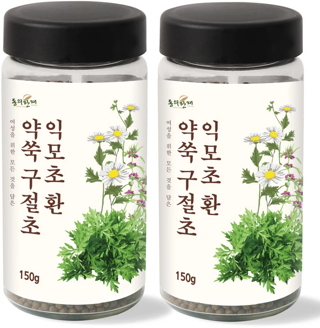 동의한재 약쑥 구절초 익모초환 6종 원재료, 150g, 2개 - 쿠팡