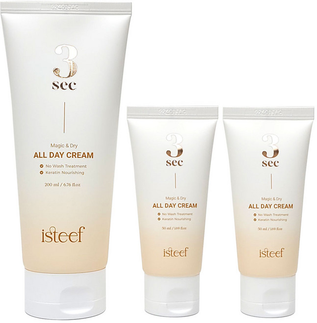 이스티프 노워시 3sec 올데이크림 씻지않는 헤어팩 셀프단백질 헹굼 없는 트리트먼트 200ml+50ml, 200ml