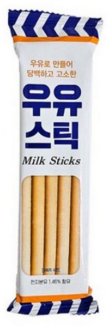 우유 스틱 과자, 16g, 32개