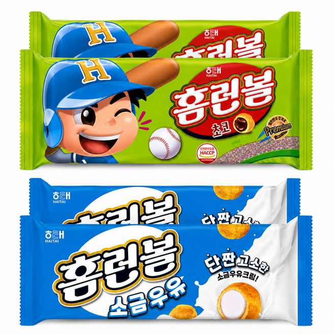 궁금한공작소 초코홈런볼+소금우유홈런볼 41g 4개, 1개