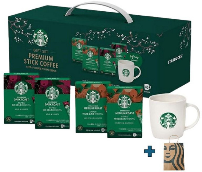커피 선물세트 스타벅스 프리미엄 스틱커피 설날 명절 선물셋트 아메리카노 스틱커피, 세트, 1개