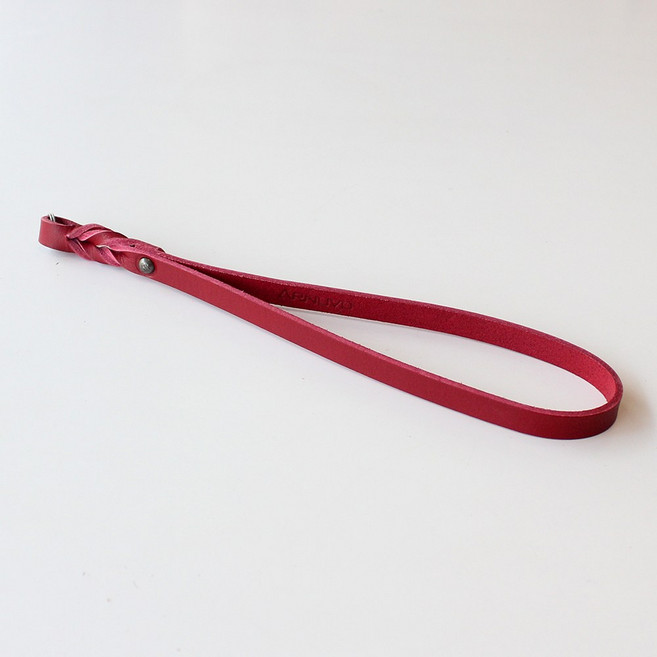 아르누보 카메라 넥/손목 가죽 스트랩, 1개, 트위스트 손목스트랩 레드